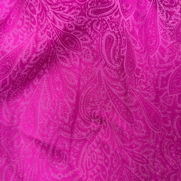 GUESS Midi Wrap Dress Womens XL Magenta Paisley Print Long Sleeve Western Boho - Picture 4 of 16